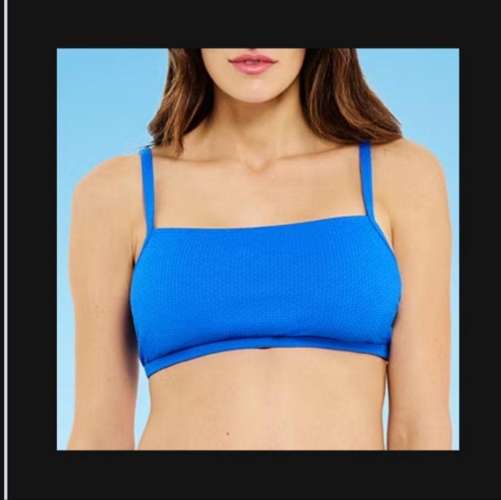 Mynah NWT XL Sharp Blue Bra Bikini Top